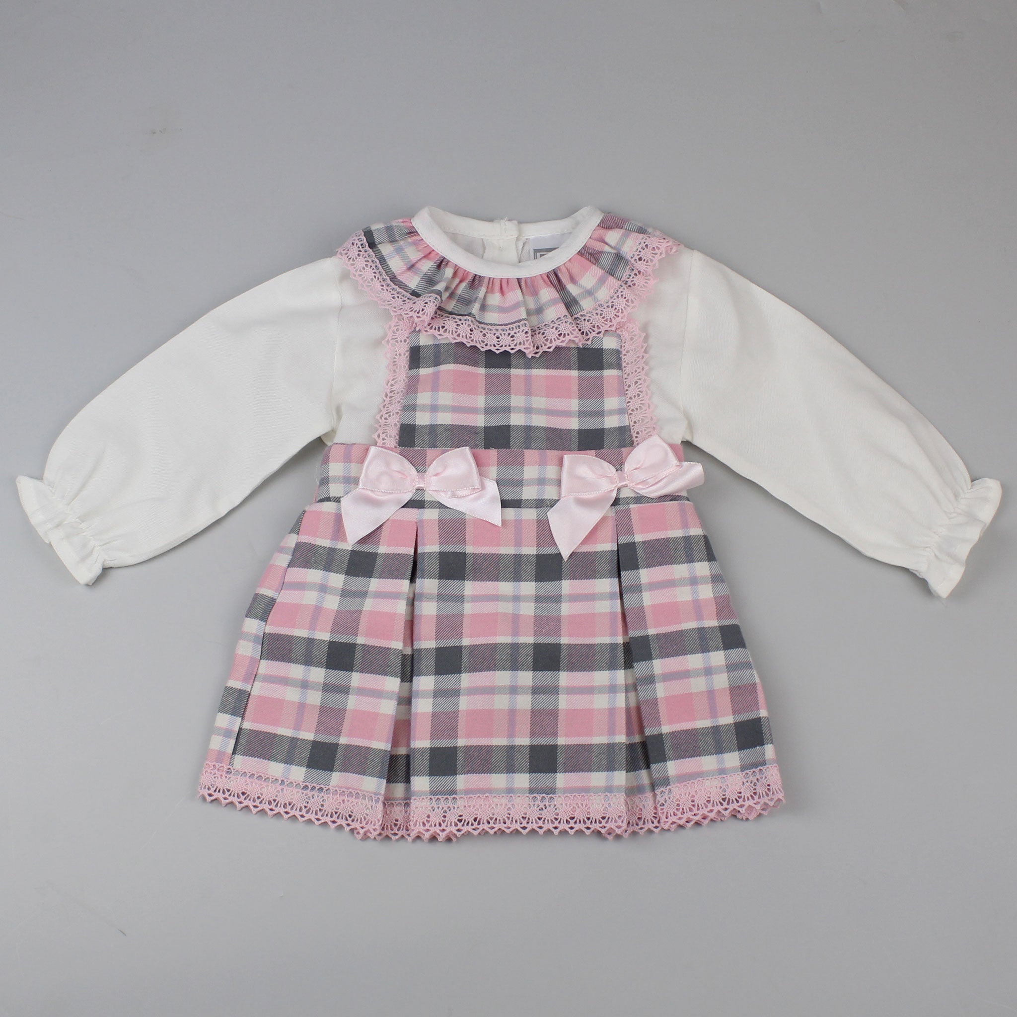 Pink Tartan Dress and Blouse - Baby Christmas Outfit - Pex Aisling