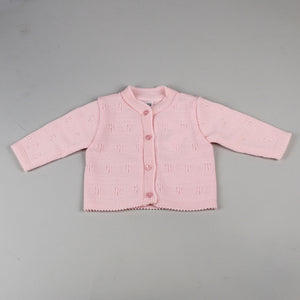baby girl pink knitted cardigan by Pex