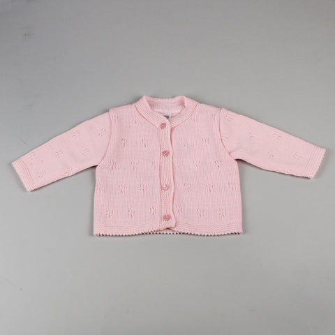 baby girl pink knitted cardigan by Pex