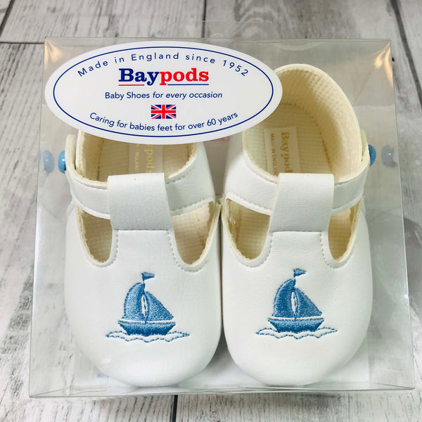 baby boys white boat soft sole shoes