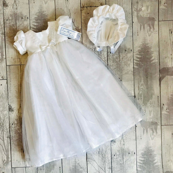full length baby white christening gown dress baptism traditional