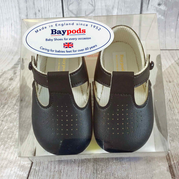 Baby boys navy baypods pram shoes