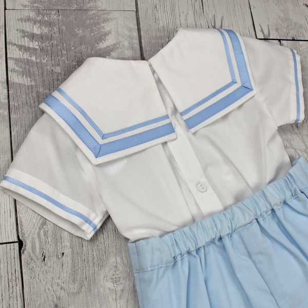 Baby Boys Sailor 2 Piece Shorts and Shirt Outfit - Sarah Louise 011875A