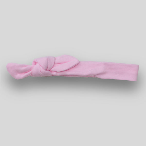 pink baby girls knotted headband