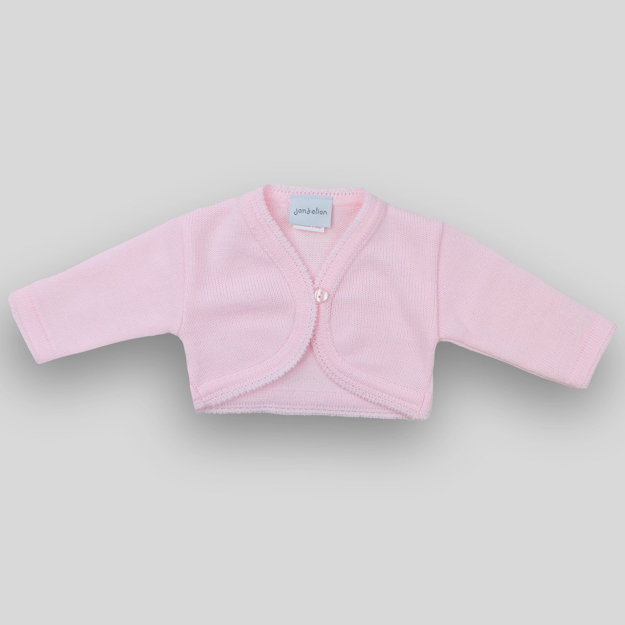 baby girls pink knitted dandelion cardigan