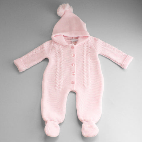 pink all in one baby outfit
