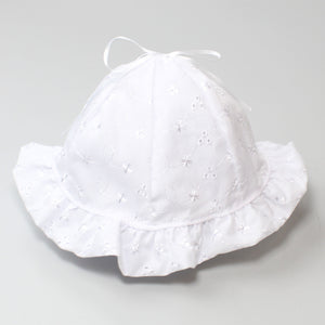 baby girl white sun hat sunhat 