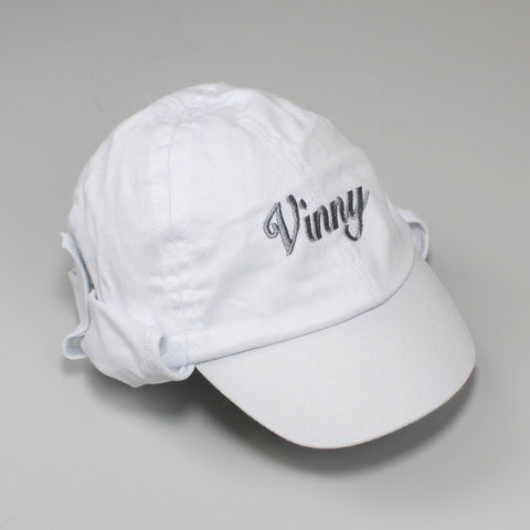 baby boys white baseball cap custom