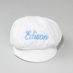 baby boys personalised baker cap