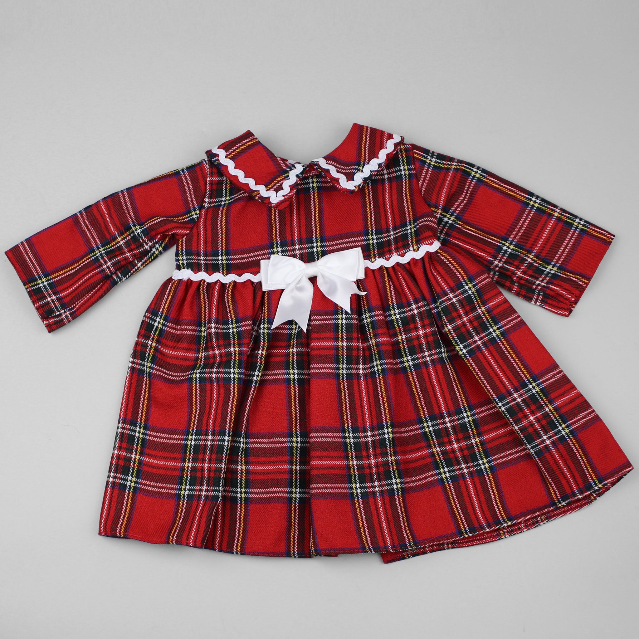 Red tartan baby dress