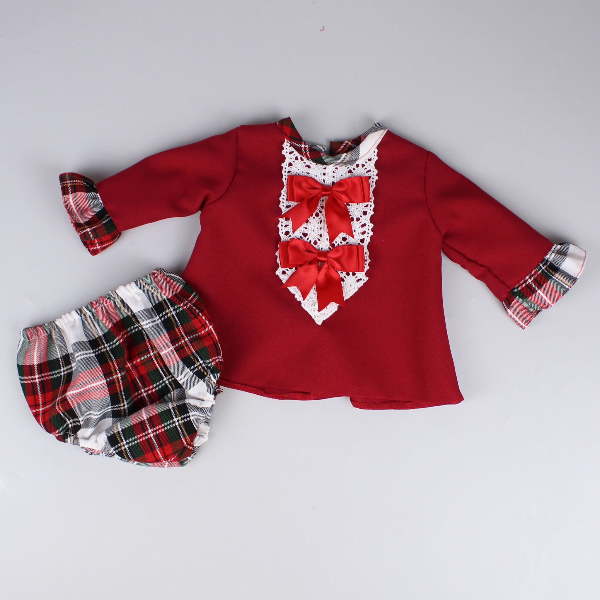 red two piece girls outfit