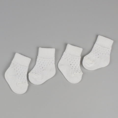 baby white ankle socks