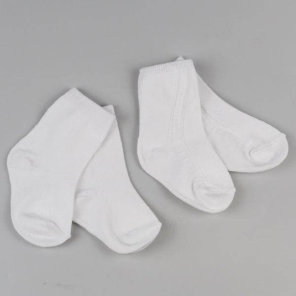 Five Pack Baby Ankle Socks - White - Pex