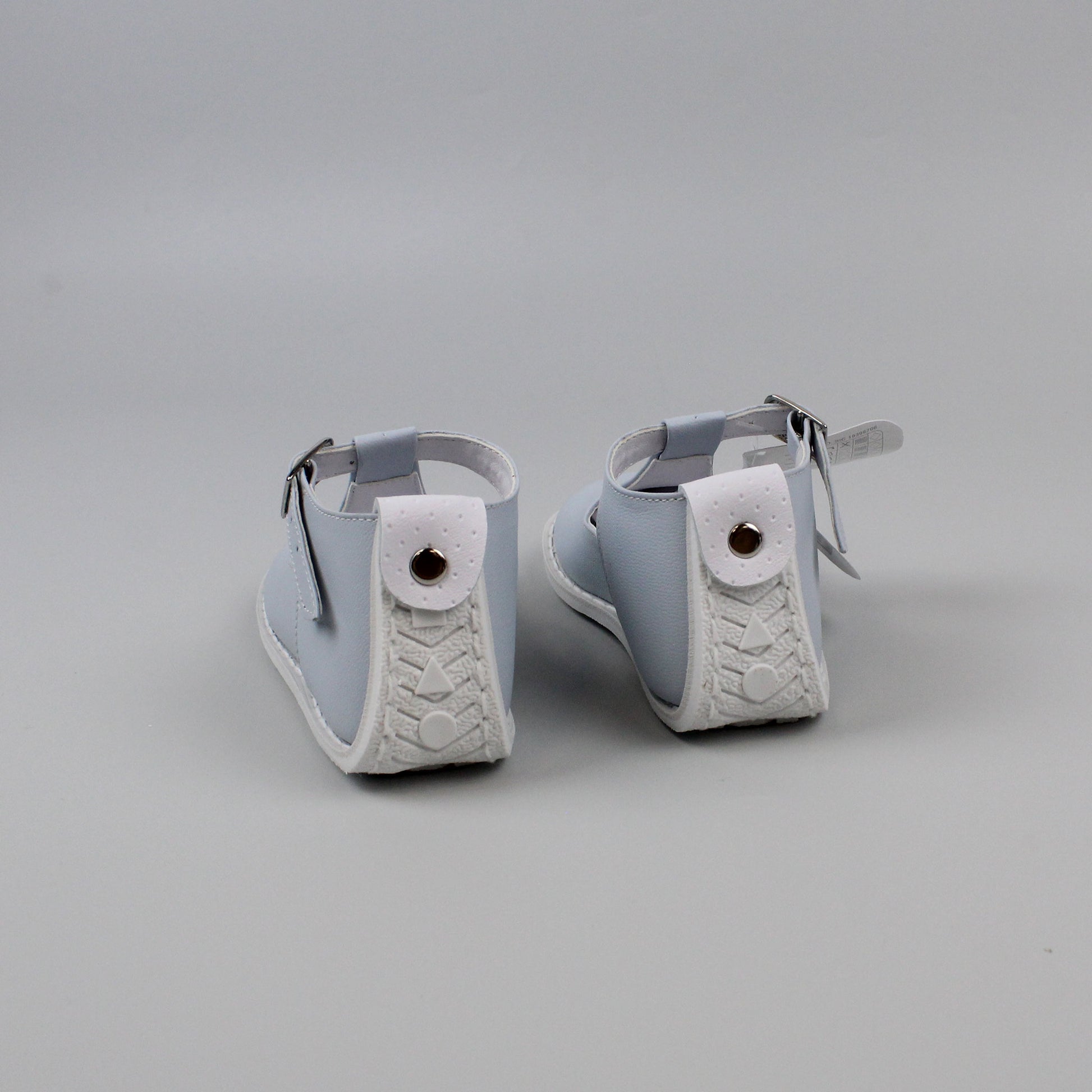 Baby Boys Blue T Bar Leather Shoe