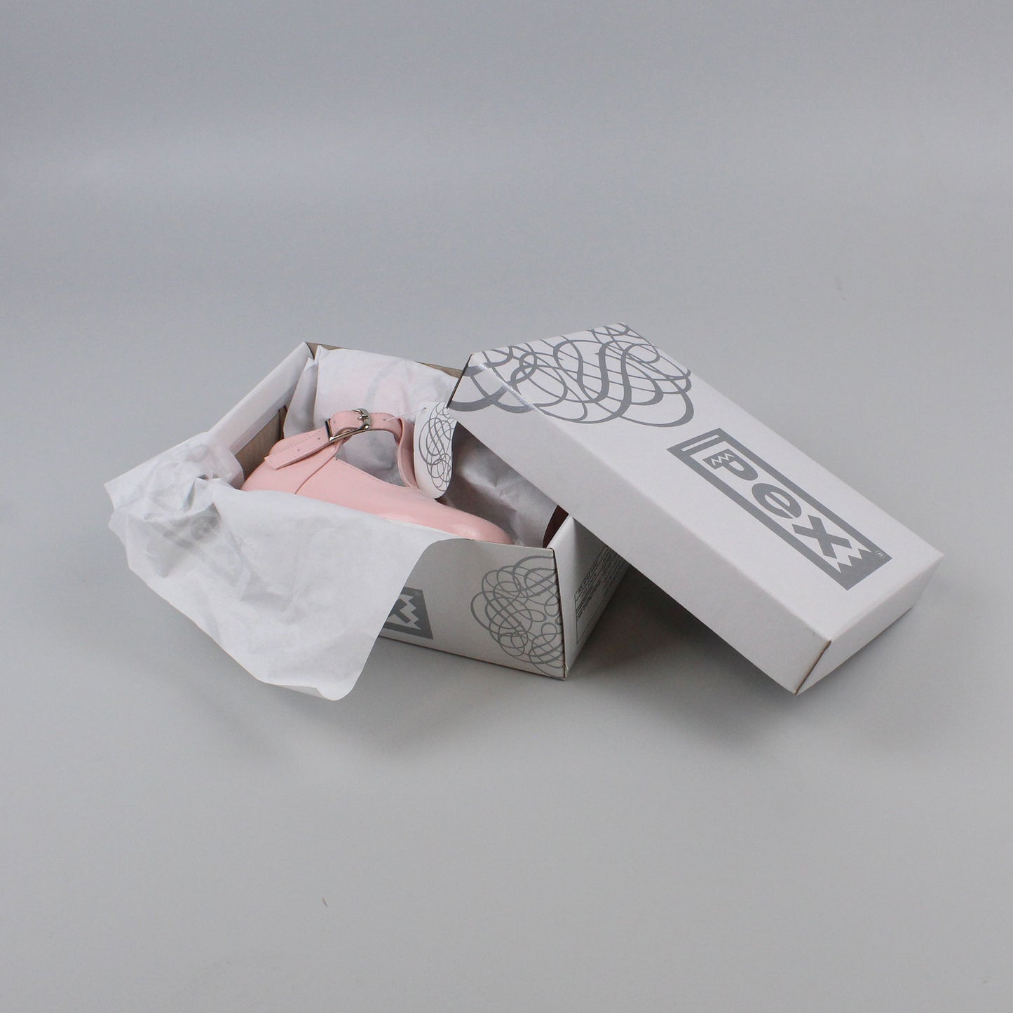 Baby Girls Patent Pink Leather Shoe In Pex Brand Box