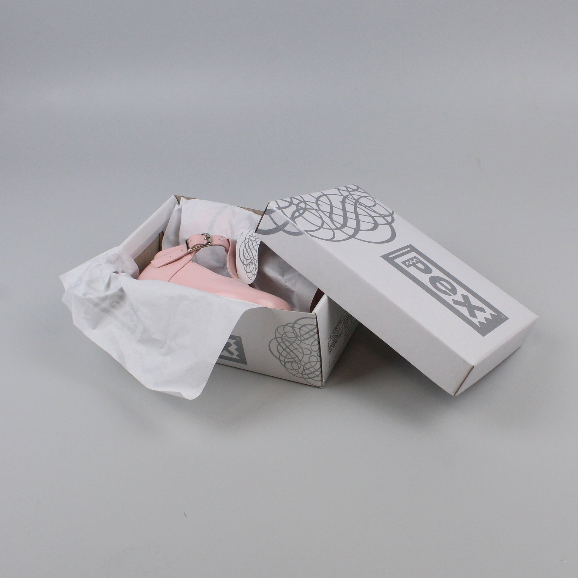 Baby Girls Patent Pink Leather Shoe In Pex Brand Box