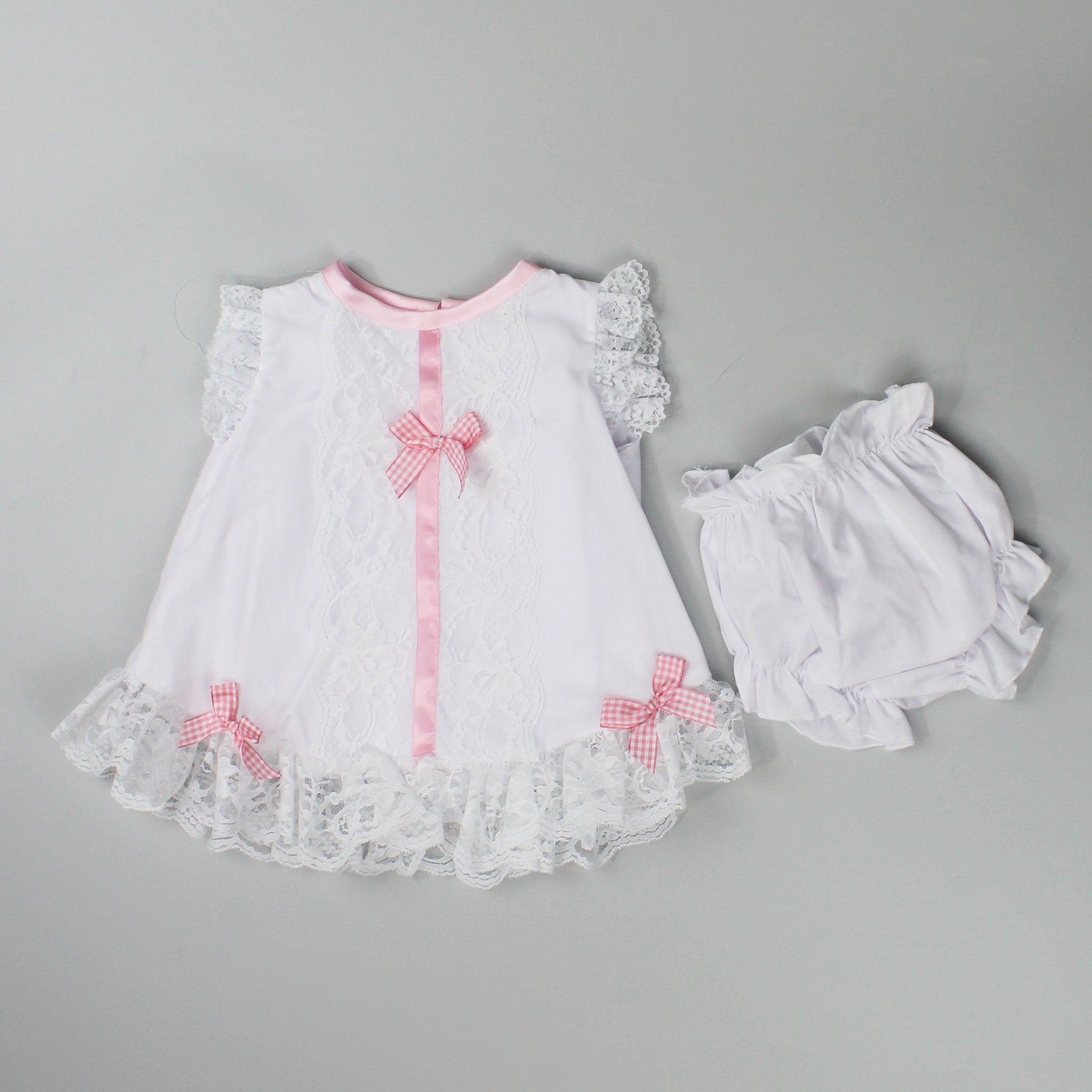baby girls angel dress white and pink summer dress