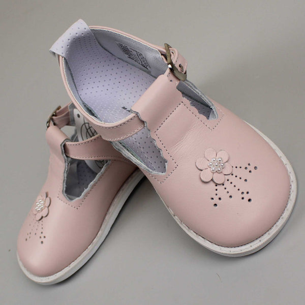 pex first walker pink leather shoes