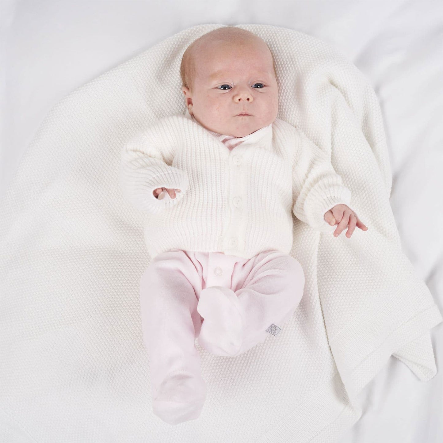 baby unisex white cardigan