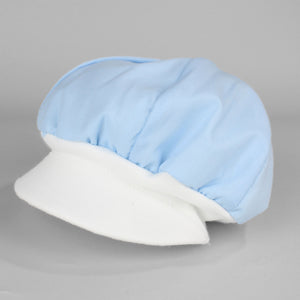 Baby boys blue and white baker cap