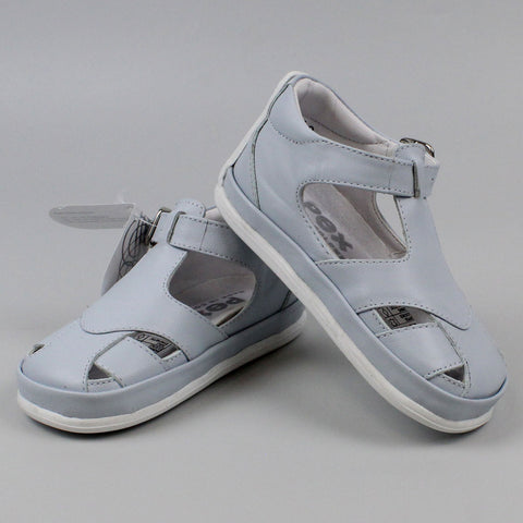 baby boys blue leather sandals