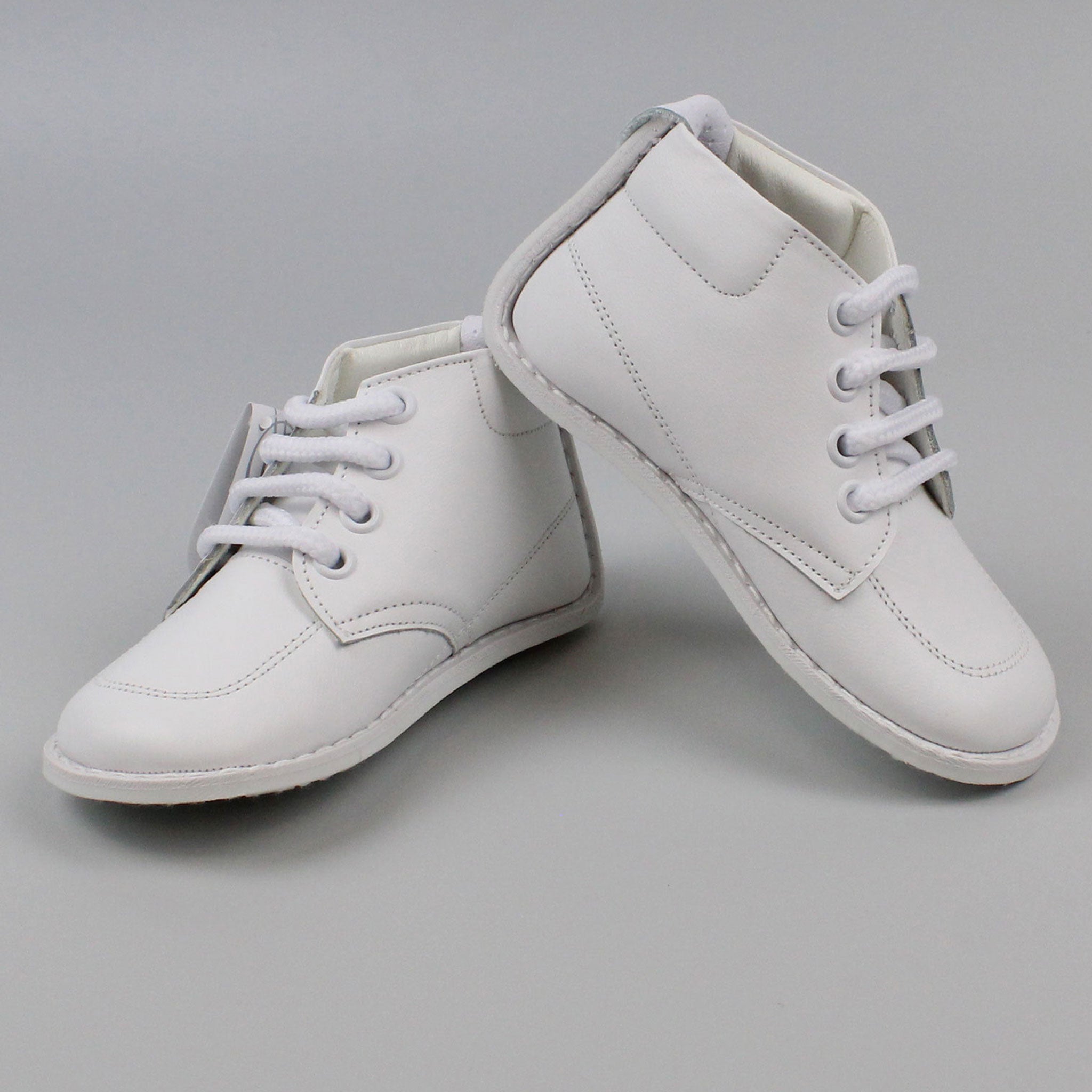 Baby Boys White Leather Boots