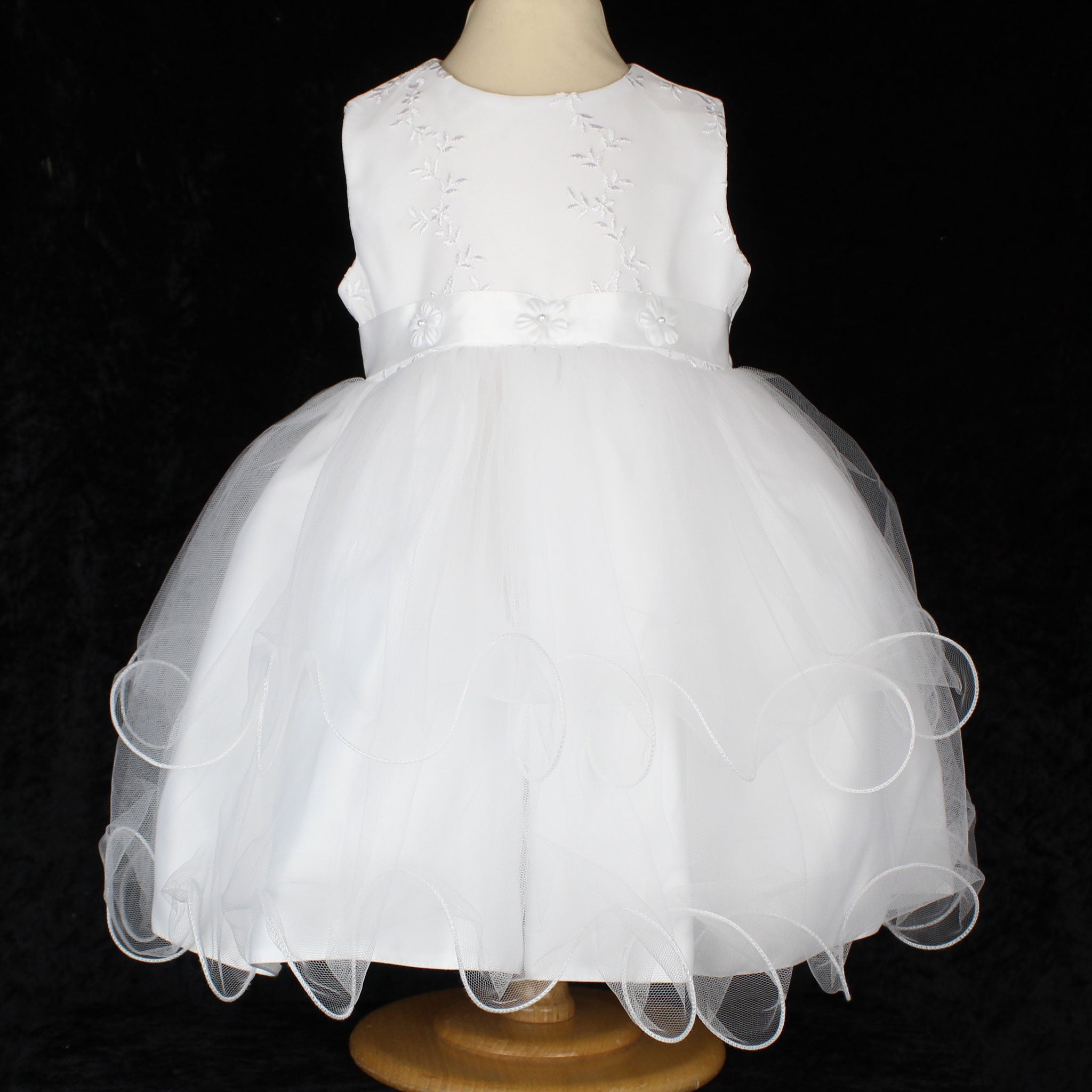 Baby Girls White Christening Dress - Occasion Wear