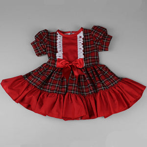 baby girl christmas dress red tartan