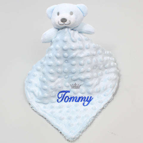 baby comforter custom blue bear snuggy