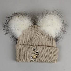 baby beige peter rabbit pom hat