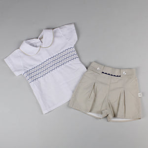 baby boys chino shorts and shirt