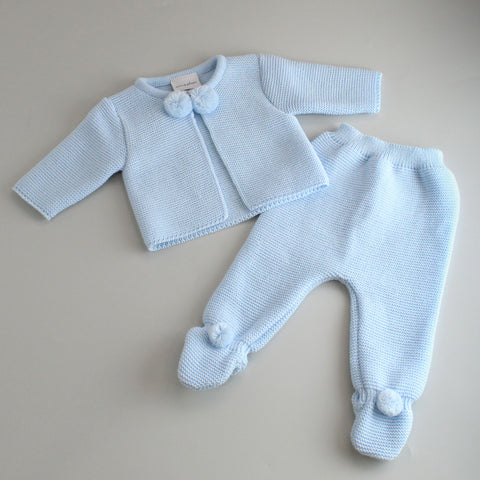 dandelion knitted pom outfit baby boys newborn knitted outfit