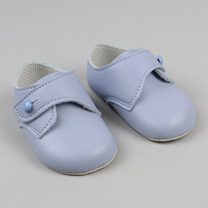 Baby boys blue soft sole shoes