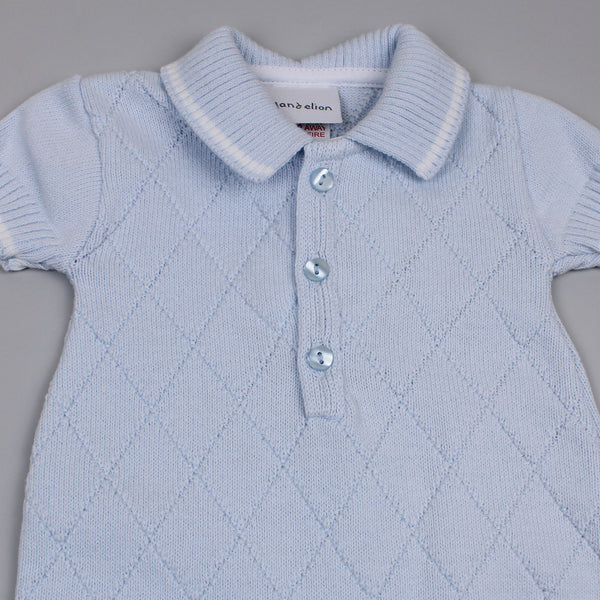 baby boys collar knitted outfit