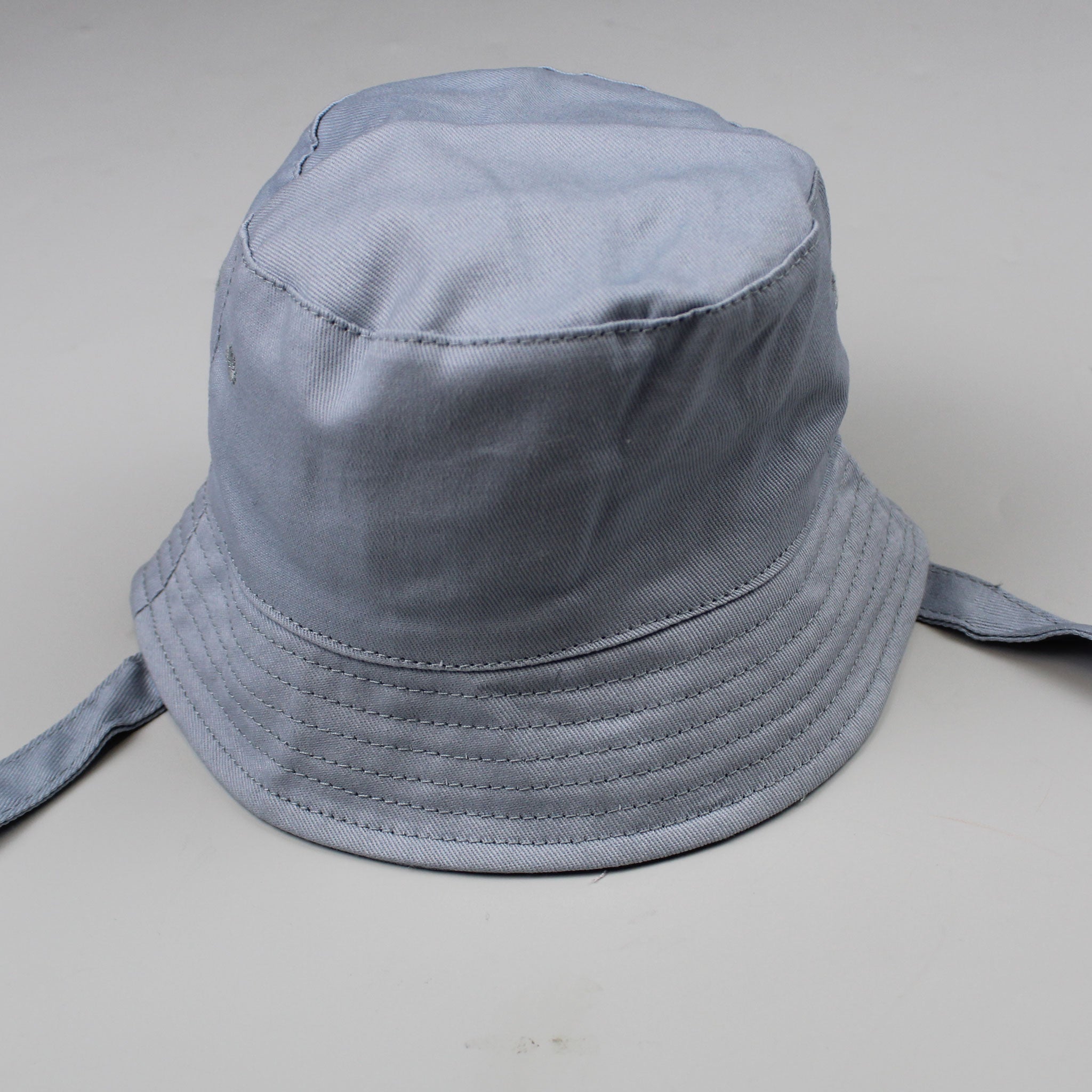 blue grey bucket hat