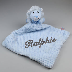 blue lion comforter personalised 