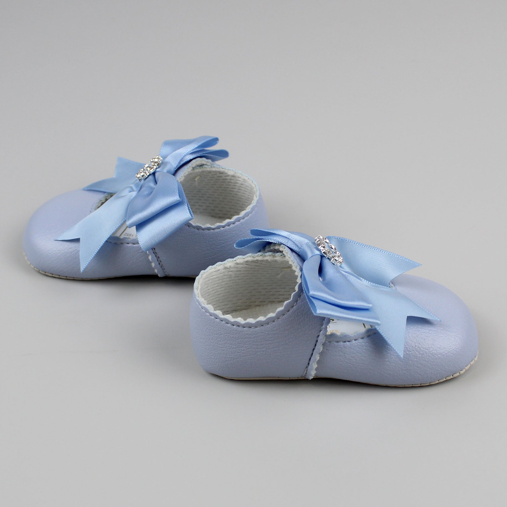 baby girls bow diamante shoes