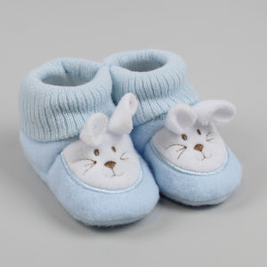 baby boys knitted bunny booties