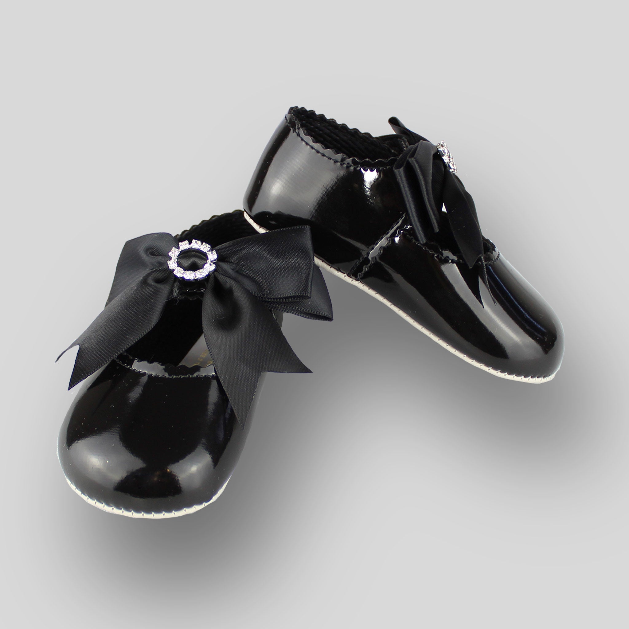 Baby Black Shoes Satin & Diamante! – Lullaby Lane Baby Shop