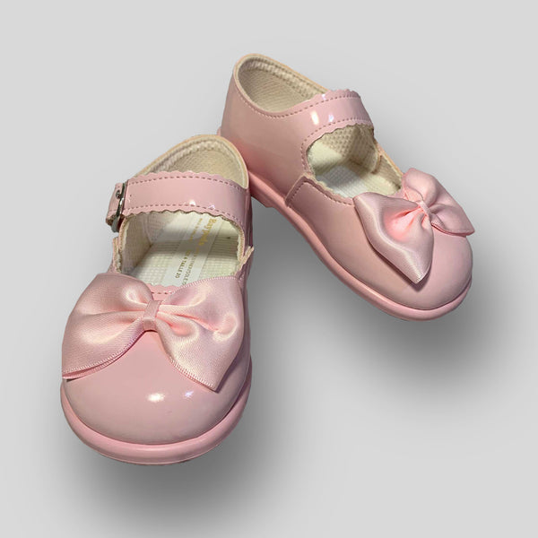 baby girls pink hard sole first walker shoes