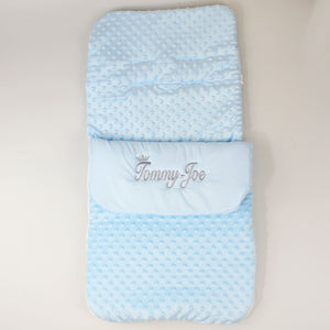 personalised blue cosy toes footmuff