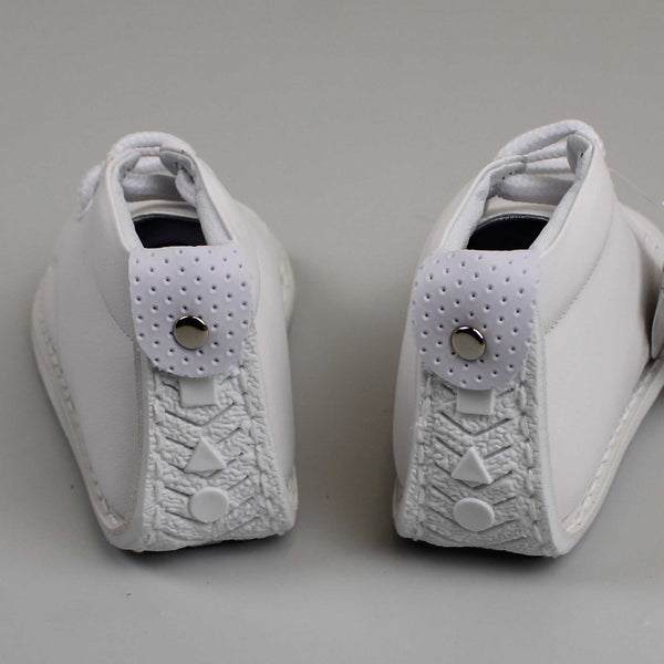 Leather hard sole White pex shoes