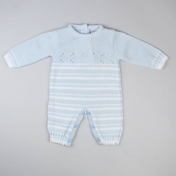 knitted baby boys outfit blue newborn, 0-3, 3-6, 6-12