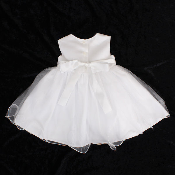 baby girls white christening dress