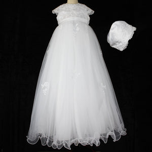 christening gown with bonnet
