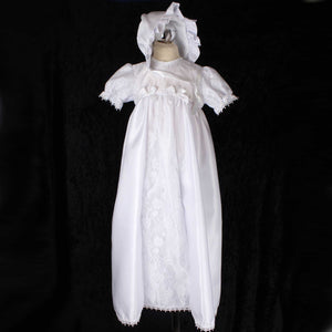 baby girl christening gown with bonnet pex