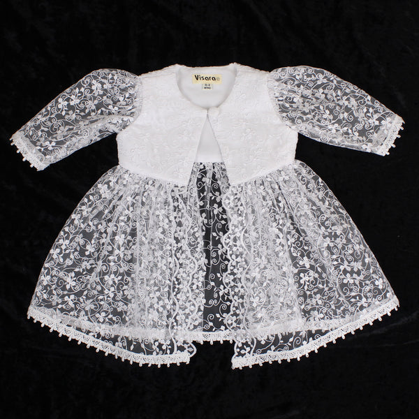 baby girls lace christening jacket