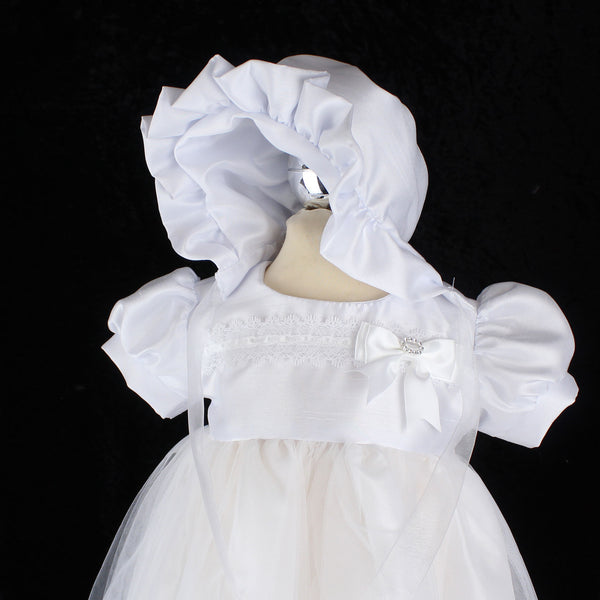 christening gown with bonnet