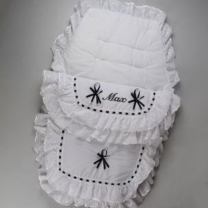 Personalised Cosy Toes / Footmuff - Universal White / Black
