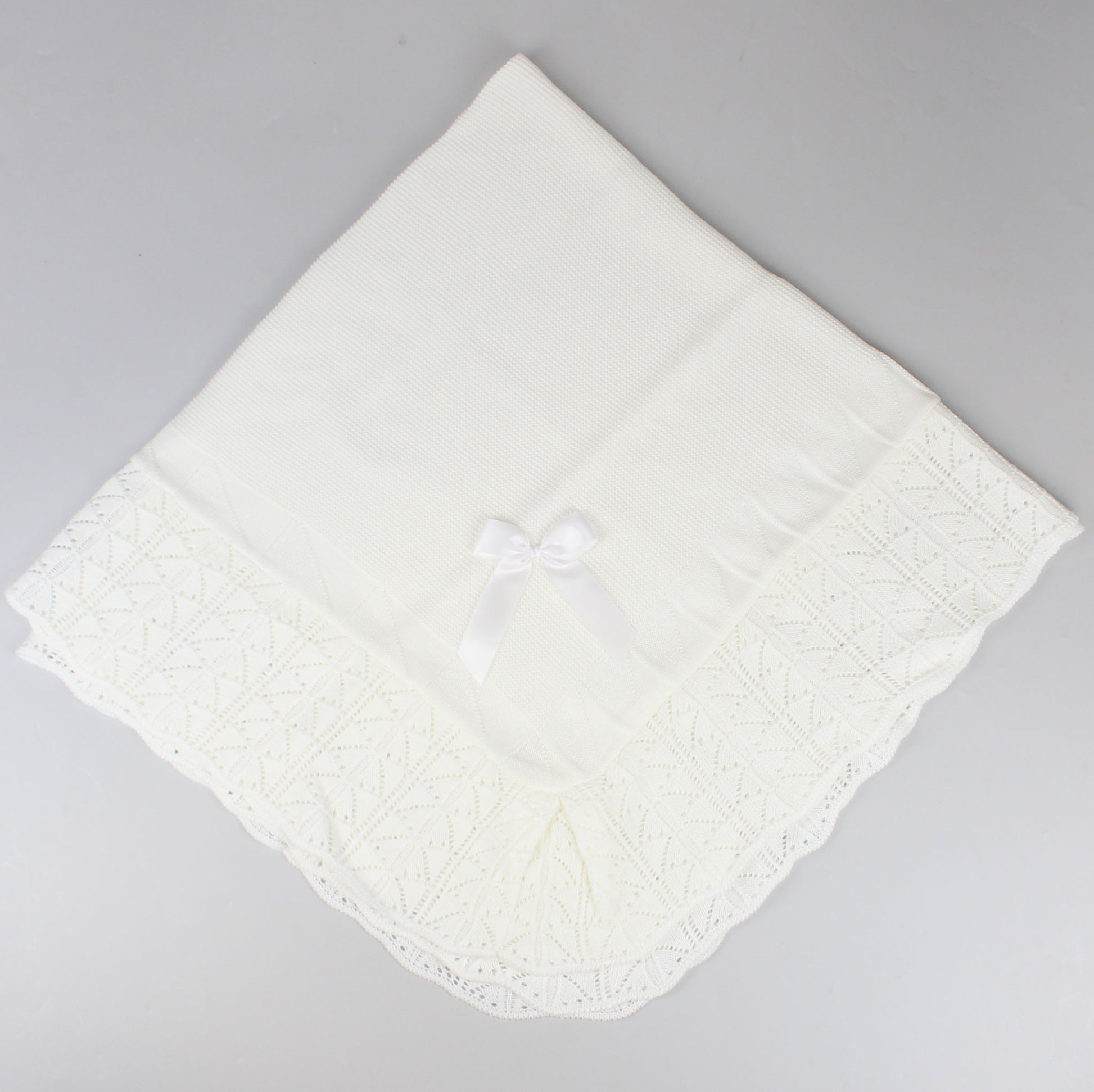 spanish knitted cream shawl